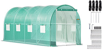 VEVOR Walk-In Tunnel Greenhouse With Galvanized Frame Waterproof Cover