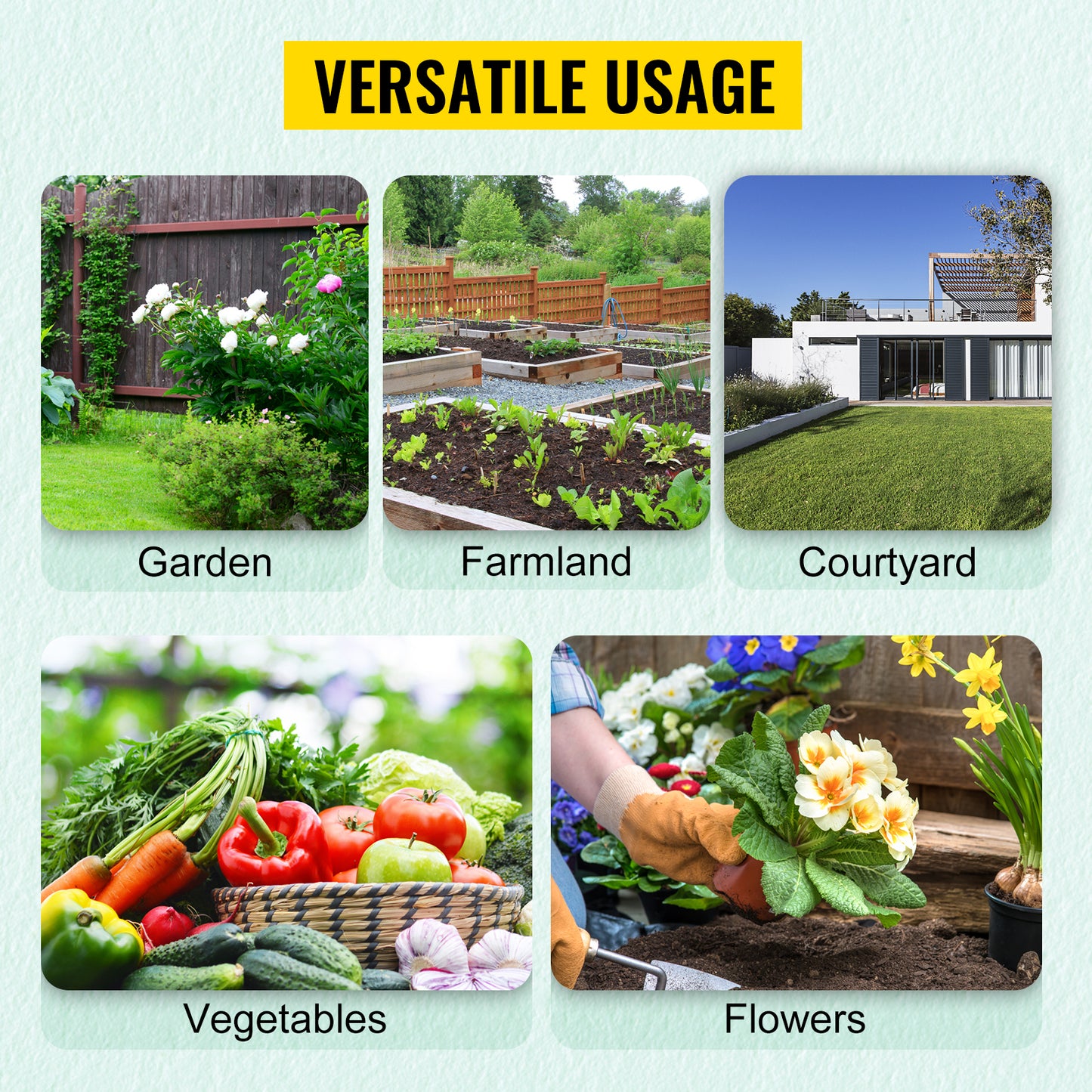 VEVOR Walk-In Tunnel Greenhouse With Galvanized Frame Waterproof Cover